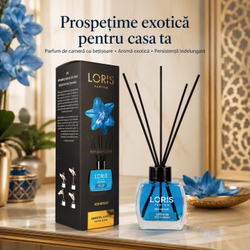 Odorizant de Cameră cu Bețișoare Parfumate Loris Parfum Amestec Exotic, 120 ml, Esență Exotic Blend, Miros Plăcut și Persistent - Img 2