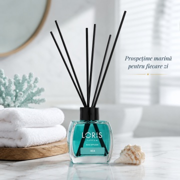 Odorizant de Cameră cu Bețișoare Parfumate Loris Parfum Aqua, 120 ml, Esență Fresh, Miros Plăcut și Persistent - Img 3