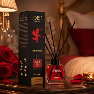 Odorizant de Cameră cu Bețișoare Parfumate Loris Parfum Îngerul Roșu, 120 ml, Esență Red Angel, Miros Elegant și Persistent - Img 2