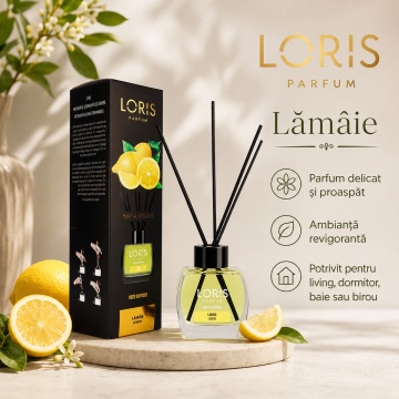 Odorizant de Cameră cu Bețișoare Parfumate Loris Parfum Lămâie, 120 ml, Esență Fresh Citrică, Miros Plăcut și Persistent - Img 7