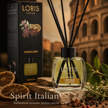 Odorizant de Cameră cu Bețișoare Parfumate Loris Parfum Spirit Italian, 120 ml, Esență Italian Spirit, Miros Elegant și Persistent - Img 6