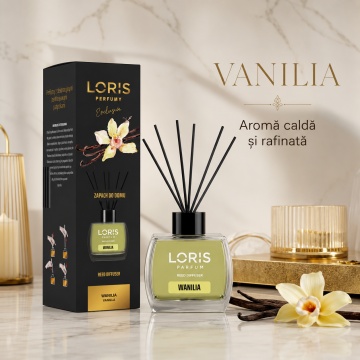 Odorizant de Cameră cu Bețișoare Parfumate Loris Vanilie, 120 ml, Esență Vanilla, Miros Dulce și Persistent - Img 4