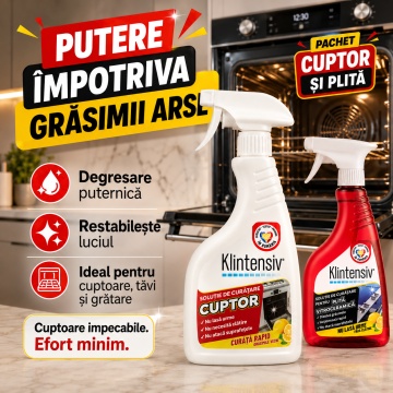 Pachet curatare cuptor si plita Klintensiv – 2 x 500 ml - Img 3