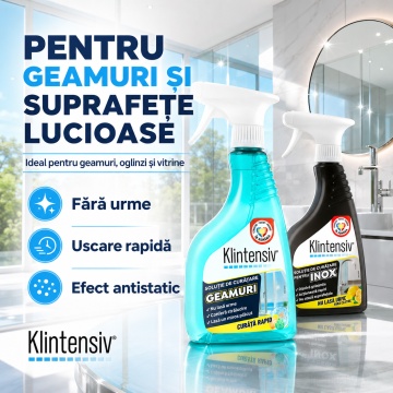 Pachet curatare geamuri si inox Klintensiv – 2 x 500 ml - Img 3