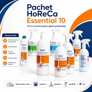 Pachet curatenie profesionala HoReCa Klintensiv Professional Essential 10, detergenti vase, degresanti, pardoseli, anticalcar, multisuprafete si inox, 10 produse, 9 L, 4x Stickere - Img 4