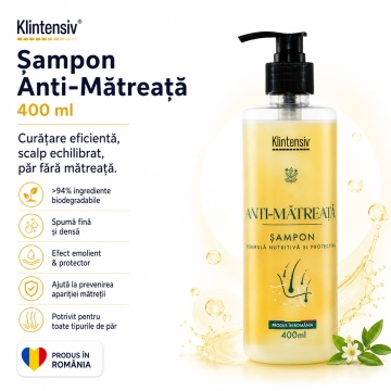 Pachet igiena completa Klintensiv, sapun lichid Verbina 500 ml, gel de dus Green Garden 400 ml, sampon Anti-Matreata 400 ml, hartie igienica umeda 40 buc si servetele dezinfectante maini 70 buc, 5 produse, 4x Stickere - Img 4