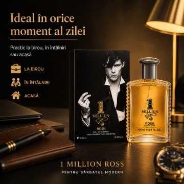 Parfum 1 Million Ross, Apă de Toaletă Bărbat, 100 ml, Inspirat din 1 Million Rabanne - Img 2