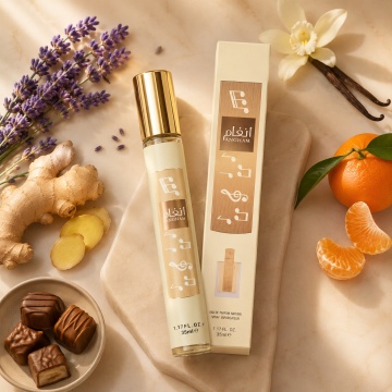 Parfum Angham 35 ml, Apă de Parfum Unisex, Aromă Oriental Vanilată, Dulce și Condimentată, Format Compact, Note de Mandarină, Ghimbir, Piper Roz, Pralină, Lavandă, Cacao, Mosc, Ambră și Vanilie - Img 5