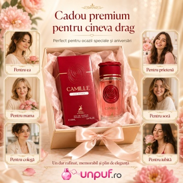 Parfum Arăbesc Alhambra Camille 100 ml, Apă de Parfum Damă, Inspirat Midnight Rose, Aromă Floral Fructată Feminină cu Bergamotă, Fructe Delicate, Pară, Bujor, Flori Albe, Iasomie, Trandafir, Lemn Alb, Mosc și Vanilie - Img 7