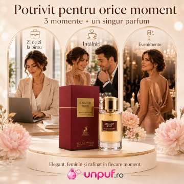 Parfum Arăbesc Alhambra Exclusif Rose Maison Alhambra 100 ml, Apă de Parfum Unisex, Damă și Bărbat, Aromă Floral Orientală, Inspirat Delina Exclusif - Img 6