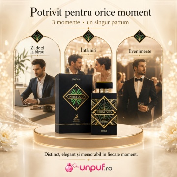 Parfum Arăbesc Alhambra Infini Oud Joyous 100 ml, Apă de Parfum Unisex, Damă și Bărbat, Maison Alhambra, Inspirat Oud for Happiness, Aromă Oriental Oud Lemnoasă cu Bergamotă, Piper Roz, Șofran, Lemn de Santal, Tămâie, Trandafir, Oud, Patchouli, Ambră și M - Img 5