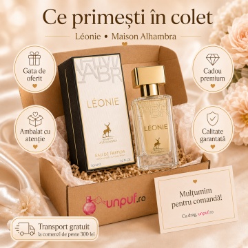 Parfum Arăbesc Alhambra Leonie 30 ml, Apă de Parfum Damă, Maison Alhambra, Inspirat Libre, Aromă Oriental Modernă cu Note Fructate, Bergamotă, Condimente, Iasomie, Trandafir, Note Lemnoase, Cedru, Ambră, Mosc și Vanilie - Img 4