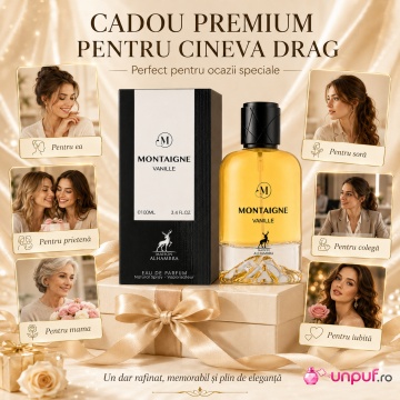 Parfum Arăbesc Alhambra Montaigne Vanille 100 ml, Apă de Parfum Damă, Maison Alhambra, Inspirat Roses Vanille, Aromă Oriental Vanilată cu Bergamotă, Condimente Moi, Tonka, Caramel, Flori Albe, Ambră, Lemn de Santal, Mosc și Vanilie - Img 7