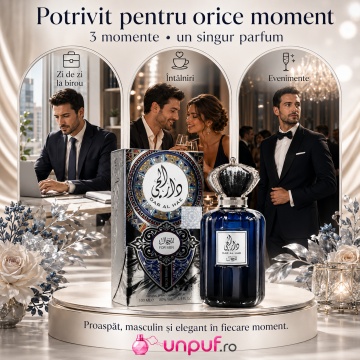 Parfum Arăbesc Ard Al Zaafaran Dar Al Hae For Men 100 ml, Apă de Parfum Bărbat, Inspirat Allure Homme Sport, Aromă Aromatic Lemnoasă cu Grapefruit, Bergamotă, Piper, Lavandă, Note Acvatice, Ambră, Cedru, Mosc și Vetiver - Img 6