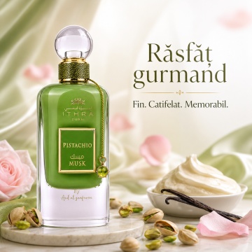 Parfum Arăbesc Ard Al Zaafaran Ithra Pistachio 100 ml, Apă de Parfum Unisex Damă și Bărbat, Aromă Gurmand Orientală cu Fistic, Cardamom, Citrice, Ciocolată Albă, Frișcă, Flori Albe, Mosc și Vanilie - Img 7