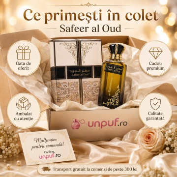 Parfum Arăbesc Ard Al Zaafaran Safeer Al Oud 100 ml, Apă de Parfum Unisex, Damă și Bărbat, Inspirat Black Aoud, Aromă Oriental Oud Lemnoasă cu Bergamotă, Piper Roz, Șofran, Lemn de Santal, Tămâie, Trandafir, Oud, Patchouli, Ambră și Mosc - Img 4