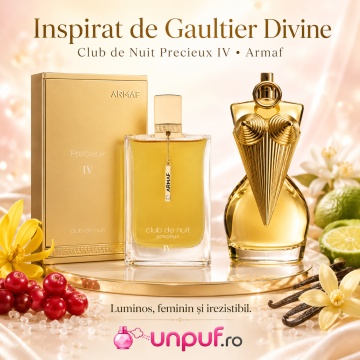 Parfum Arăbesc Armaf Club De Nuit Precieux IV 55 ml, Extract de Parfum Unisex Damă și Bărbat, Aromă Floral Fructat Vanilată, Dulce, Luminoasă, Catifelată și Elegantă, Inspirată de Gaultier Divine - Img 8