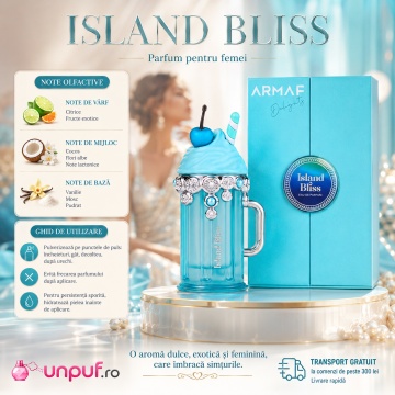 Parfum Arăbesc Armaf Island Bliss 100 ml, Apă de Parfum Damă, Aromă Acvatică Proaspătă, Dulce, Cremoasă și Tropicală Inspirată de Cloud Pink - Img 9