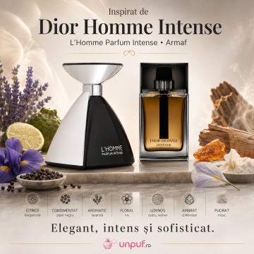 Parfum Arăbesc Armaf L Homme Parfum Intense 100 ml, Apă de Parfum Unisex Damă și Bărbat, Aromă Elegantă Aromatic Lemnoasă Inspirată de Dior Homme Intense - Img 8