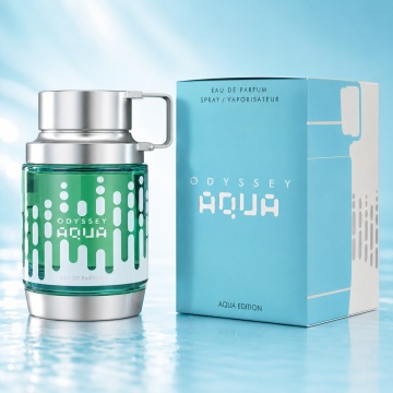 Parfum Arăbesc Armaf Odyssey Aqua 100 ml, Apă de Parfum Bărbat, Aromă Acvatic Aromatică Fresh cu Grapefruit, Note Marine, Bergamotă, Lavandă, Rozmarin, Salvie, Cedru, Ambroxan și Mosc