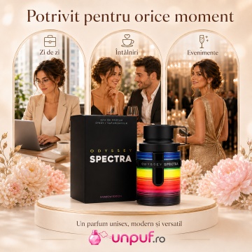 Parfum Arăbesc Armaf Odyssey Spectra Rainbow Edition 100 ml, Apă de Parfum Unisex Damă și Bărbat, Aromă Aromatic Orientală, Vibrantă, Dulce Condimentată și Memorabilă, Inspirată de Ultra Male - Img 6