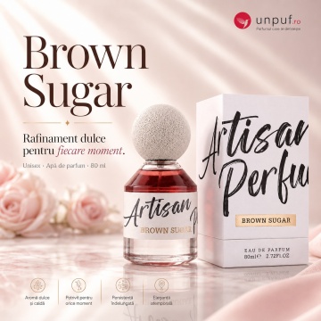 Parfum Arăbesc Artisan Perfumery Brown Sugar Fragrance World 80 ml, Apă de Parfum Unisex, Damă și Bărbat, Aromă Gurmand Dulce cu Caramel, Fructe Dulci, Zahăr, Praline, Flori Albe, Tonka, Ambră, Mosc și Vanilie - Img 9