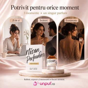 Parfum Arăbesc Artisan Perfumery Hibiscus Magic Fragrance World 80 ml, Apă de Parfum Unisex, Damă și Bărbat, Aromă Aromatic Orientală cu Citrice, Condimente, Note Proaspete, Flori Albe, Lavandă, Note Calde, Cedru, Ambră și Mosc - Img 6