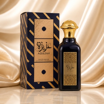 Parfum Arăbesc Azeezah Lattafa 100 ml, Apă de Parfum Damă, Inspirat Good Girl, Aromă Florală Feminină cu Lămâie, Miere, Trandafir Taif, Boabe de Tonka, Citrice, Ambră, Iasomie, Note Lemnoase și Vanilie