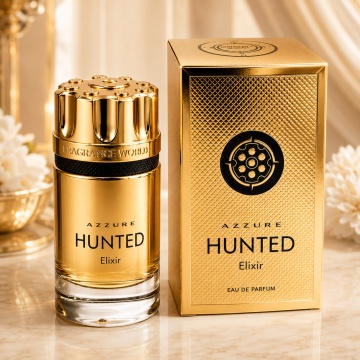 Parfum Arăbesc Azzure Hunted Elixir 100 ml, Apă de Parfum Bărbat, Aromă Aromatic Condimentată Intensă, Elegantă, Puternică și Masculină, Inspirată de Azzaro Forever Wanted Elixir
