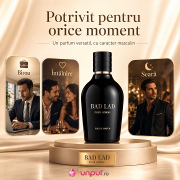Parfum Arăbesc Bad Lad Fragrance World 100 ml, Apă de Parfum Bărbat, Aromă Oriental Lemnos Gourmand cu Grapefruit, Piper Alb, Bergamotă, Geranium, Lavandă, Salvie, Cedru, Ambră, Tonka și Cacao - Img 7
