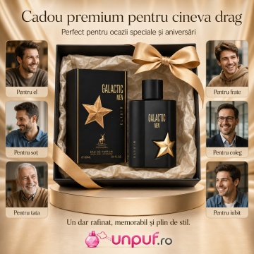 Parfum Arăbesc Bărbat Galactic Men Elixir Maison Alhambra 100 ml, Apă de Parfum, Aromă Oriental Vanilată cu Tutun, Miere, Cacao, Labdanum, Paciuli, Vanilie, Ambră, Bergamotă, Piper Roz și Ciocolată Neagră - Img 7
