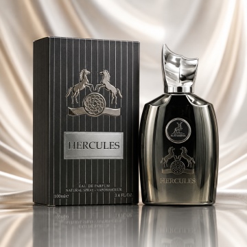 Parfum Arăbesc Bărbat Hercules Maison Alhambra 100 ml, Apă de Parfum, Inspirat de Herod Parfums de Marly, Aromă Lemnos Condimentată cu Piper, Scorțișoară, Frunze de Tutun, Tămâie, Labdanum, Osmanthus, Vanilie, Cedru, Mosc, Vetiver și Iso