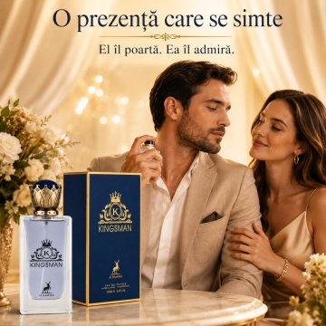 Parfum Arăbesc Bărbat Kingsman Maison Alhambra 100 ml, Apă de Parfum, Inspirat de K Dolce & Gabbana, Aromă Lemnos Aromatică cu Boabe de Ienupăr, Citrice, Lămâie, Portocală, Lavandă, Salvie, Piper, Mușcată, Cedru, Paciuli și Vetiver - Img 5