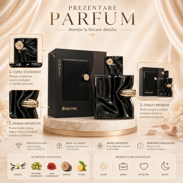 Parfum Arăbesc Bărbat Spectre Ghost French Avenue 80 ml, Apă de Parfum, Inspirat de Ani Nishane, Aromă Aromatic Orientală cu Citrice, Condimente, Note Proaspete, Flori Albe, Lavandă, Note Calde, Cedru, Ambră, Mosc și Accente Vanilate - Img 3