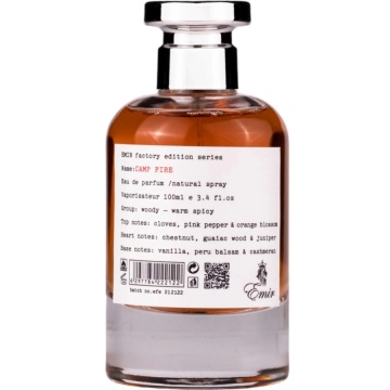 Parfum Arăbesc Camp Fire Factory Edition Emir 100 ml, Apă de Parfum Unisex Damă și Bărbat, Aromă Aromatic Condimentată, Caldă, Lemnoasă și Memorabilă, Inspirată de By The Fireplace Maison Margiela - Img 12
