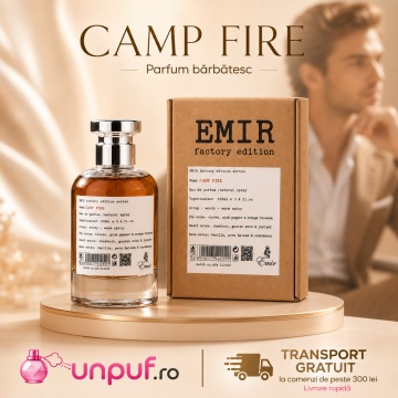 Parfum Arăbesc Camp Fire Factory Edition Emir 100 ml, Apă de Parfum Unisex Damă și Bărbat, Aromă Aromatic Condimentată, Caldă, Lemnoasă și Memorabilă, Inspirată de By The Fireplace Maison Margiela - Img 10