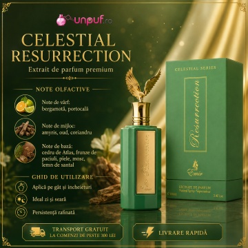 Parfum Arăbesc Celestial Resurrection Emir 100 ml, Extract de Parfum Bărbat, Aromă Oriental Lemnoasă, Citrică, Oud, Piele și Mosc, Inspirată de Colonia Oud - Img 9
