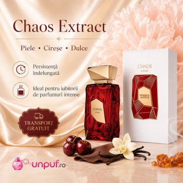 Parfum Arăbesc Chaos French Avenue 100 ml, Extract de Parfum Unisex, Damă și Bărbat, Inspirat Kirsch Headspace, Aromă Aromatic Orientală Fructat Pieloasă cu Cireșe, Fructe Roșii, Iris, Piele, Accente Pudrate, Vanilie, Tonuri Fumurii, Note Pământii, Cedru, - Img 7