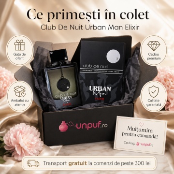 Parfum Arăbesc Club De Nuit Urban Man Elixir Armaf 105 ml, Apă de Parfum Bărbat, Aromă Oriental Fougere, Intensă, Aromatică și Masculină, Inspirată de Sauvage Dior - Img 4