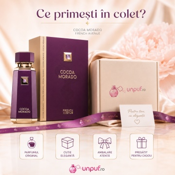 Parfum Arăbesc Cocoa Morado French Avenue 100 ml, Apă de Parfum Unisex, Damă și Bărbat, Inspirat Oud Cadenza Maison Crivelli, Aromă Gourmand Orientală cu Cacao, Rom, Scorțișoară, Șofran, Cardamom, Ghimbir, Curmale, Oud, Tămâie, Vanilie, Tonka, Piele și Pa - Img 4