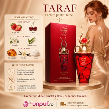 Parfum Arabesc Damă Lattafa Taraf Niche Emarati Perfumes, Eau de Parfum 100 ml, Floral Fructat Dulce, Căpșuni, Cireșe - Img 8