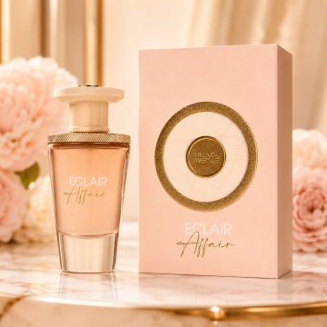 Parfum Arăbesc Eclair Affair French Avenue 100 ml, Apă de Parfum Unisex, Damă și Bărbat, Inspirat Giardini Di Toscana Bianco Latte, Aromă Dulce Gourmand cu Vanilie, Caramel, Cocos, Acorduri Ambrate, Citrice, Condimente, Flori Albe, Lavandă, Cedru, Ambră ș