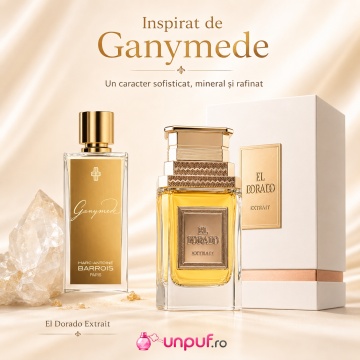 Parfum Arăbesc El Dorado Extract de Parfum 100 ml, Extrait de Parfum Bărbați, French Avenue, Inspirat Ganymede, Aromă Lemnos Ambrată Opulentă cu Bergamotă, Condimente Aurii, Șofran, Rășini, Lemn de Santal, Trandafir, Oud, Ambră, Piele și Vanilie - Img 6