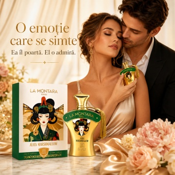Parfum Arăbesc Emper La Montara Paris Aura Marshmallow 100 ml, Apă de Parfum Damă, Inspirat Moon Sparkle, Aromă Gurmand Dulce cu Caramel, Fructe Dulci, Zahăr, Praline, Flori Albe, Note Cremoase, Tonka, Ambră, Mosc și Vanilie - Img 5