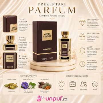 Parfum Arăbesc Escent Amber Leather Escent 100 ml, Unisex, Damă, Bărbat, edp - Img 3