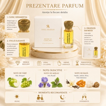 Parfum Arăbesc Essence of Casablanca 12 ml ulei, Swiss Arabian, Esență ulei parfum , Unisex, Damă, Bărbat - Img 3
