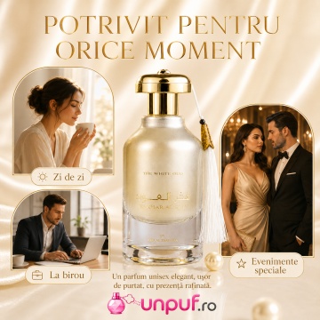 Parfum Arăbesc Fakhar Al Oud Intense White Ard Al Zaafaran 100 ml, Apă de Parfum Unisex Damă și Bărbat, Aromă Oriental Oud Lemnoasă Inspirată de Angels’ Share - Img 6