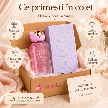 Parfum Arăbesc Fragrance World Elysia Vanilla Sugar 100 ml, Apă de Parfum Damă, Aromă Gurmand Dulce cu Caramel, Fructe Dulci, Zahăr, Praline, Flori Albe, Note Cremoase, Tonka, Ambră, Mosc și Vanilie - Img 4
