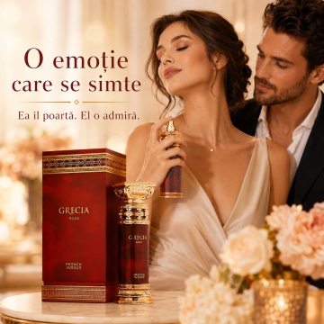 Parfum Arăbesc Grecia Rosa French Avenue 100 ml, Apă de Parfum Unisex, Damă și Bărbat, Inspirat Dom Rosa, Aromă Floral Fructată cu Grapefruit, Șampanie, Pară, Trandafir, Bujor, Iasomie, Olibanum, Cedru, Vetiver, Oud, Ambră și Mosc - Img 5