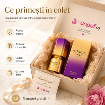 Parfum Arăbesc Hypnotic Gold French Avenue 100 ml, Apă de Parfum Unisex, Damă și Bărbat, Inspirat A Night In Marrakesh, Aromă Oriental Ambrată Dulce și Cald Condimentată cu Șofran, Citrice, Rășini, Flori Albe, Note Balsamice, Vanilie, Iris, Miere, Lemn de - Img 4